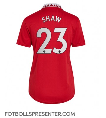 Manchester United Luke Shaw #23 Hemma Matchtröja Dam 2022-23 Kortärmad